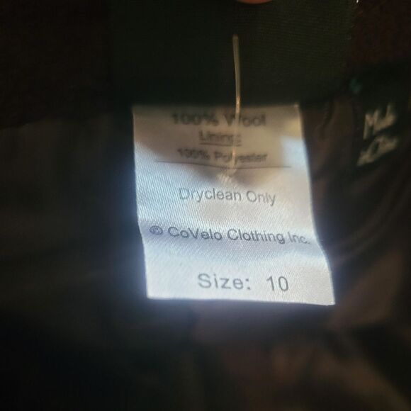 CoVelo Wool Zip Front Skirt Size 10 - Picture 5 of 5